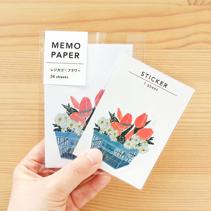 レジカゴ×フラワー|耐水ステッカー | MIRIN レジカゴ×フラワー|耐水ステッカー | MIRIN