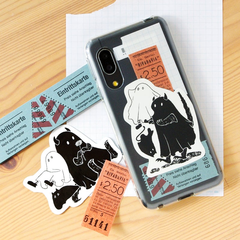 オバケの浮遊｜耐水ステッカー | MIRIN