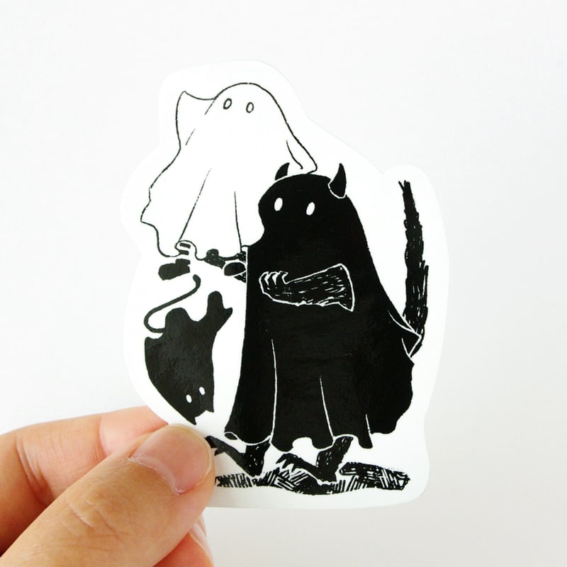 オバケの浮遊｜耐水ステッカー | MIRIN