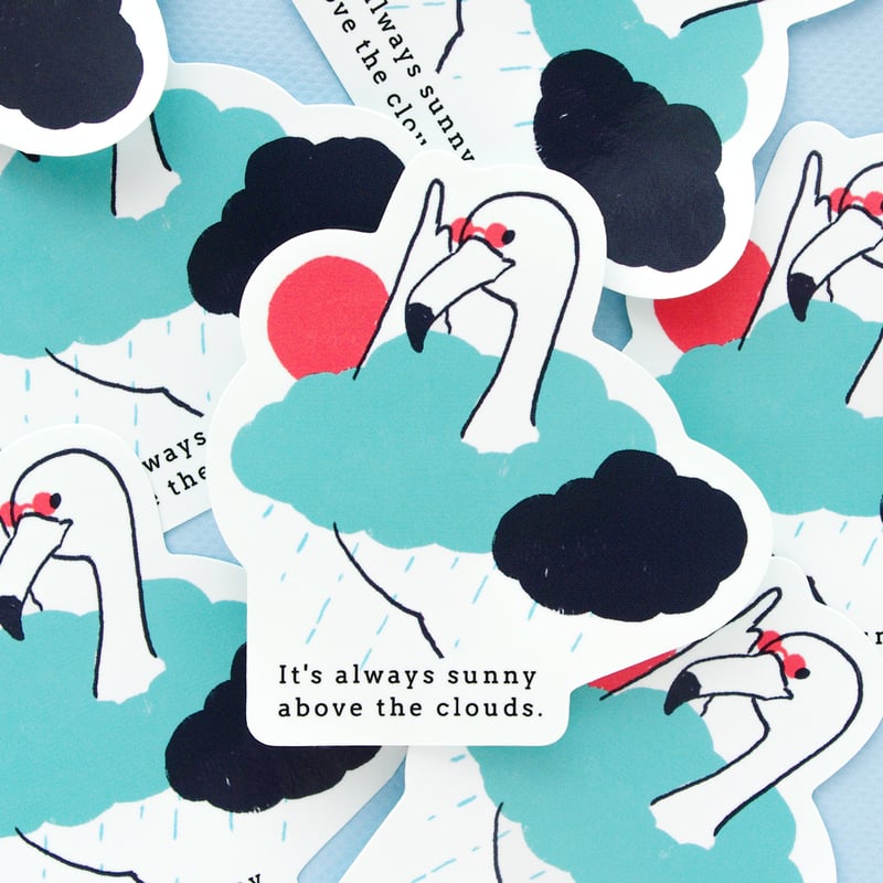 雲の上はいつも晴れ｜耐水ステッカー | MIRIN