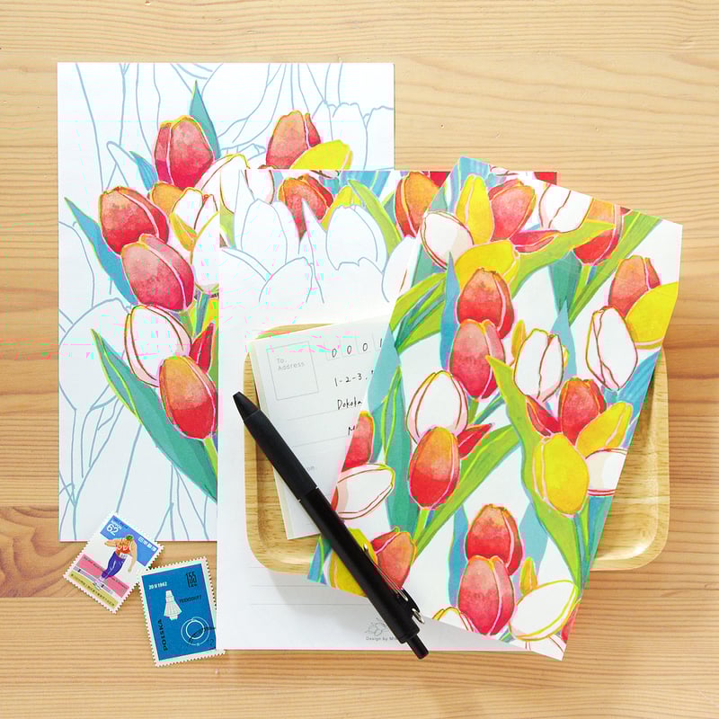 チューリップ｜レターセット | MIRIN