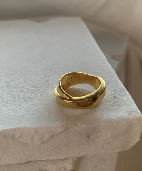 ing... original⑤ silver925× K24gp cross ring