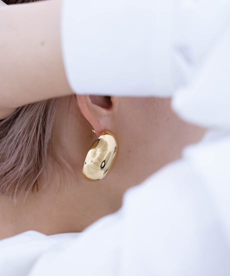 ing❹　nuance oval gold pierce / earring