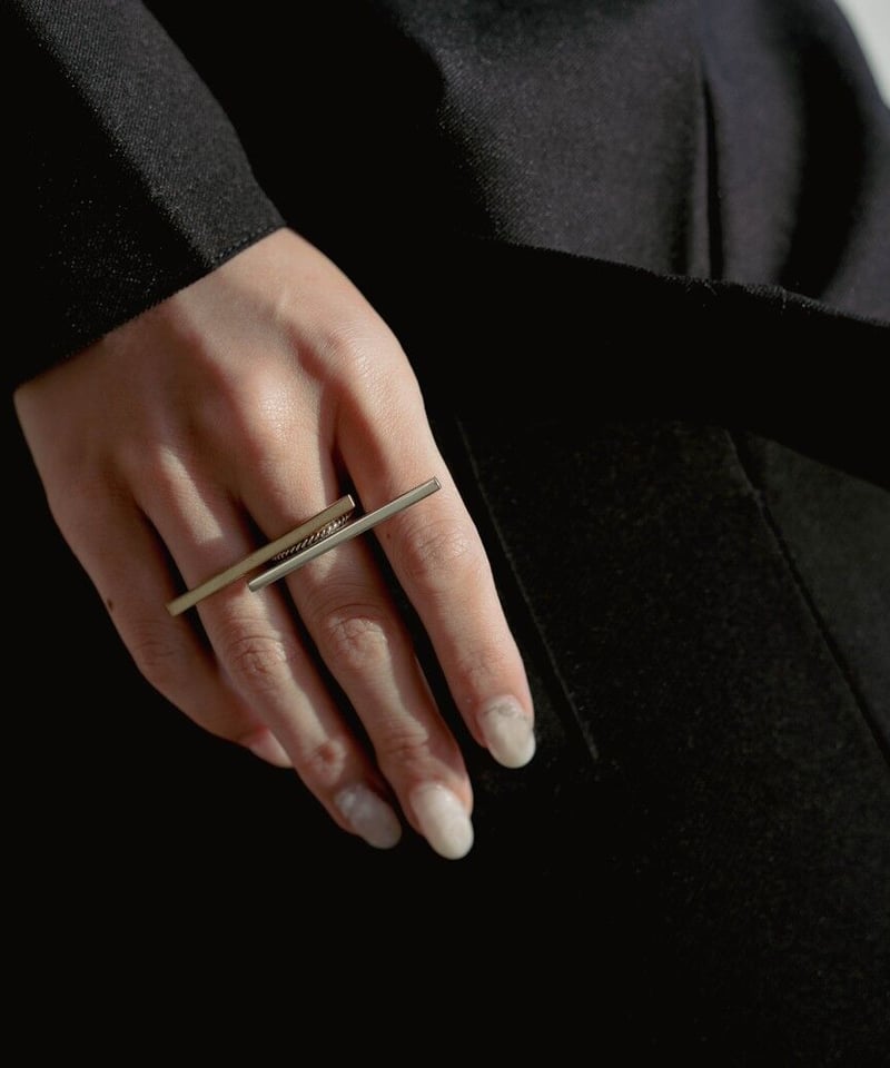 SILVER925 TWO BAR SETTING RING/シルバー/リング SILVER925 TWO BAR SETTING RING/シルバー/リング