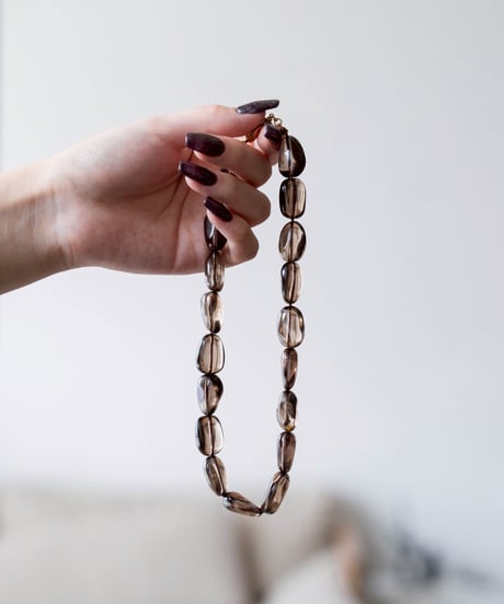 61082  smoky quartz necklace