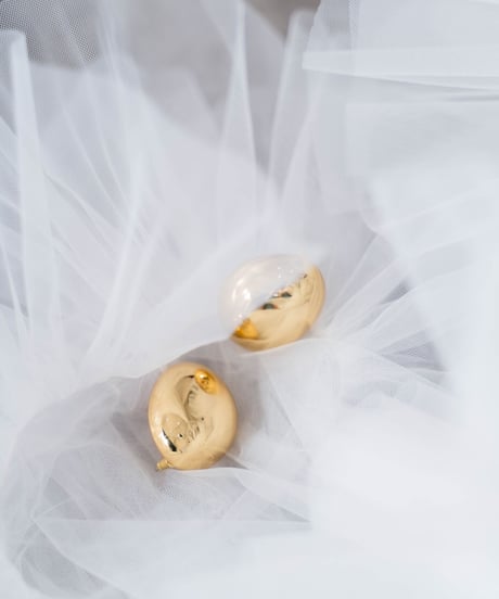 ing❹　nuance oval gold pierce / earring