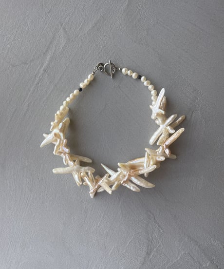 No.60058 316L cross waterpearl necklace