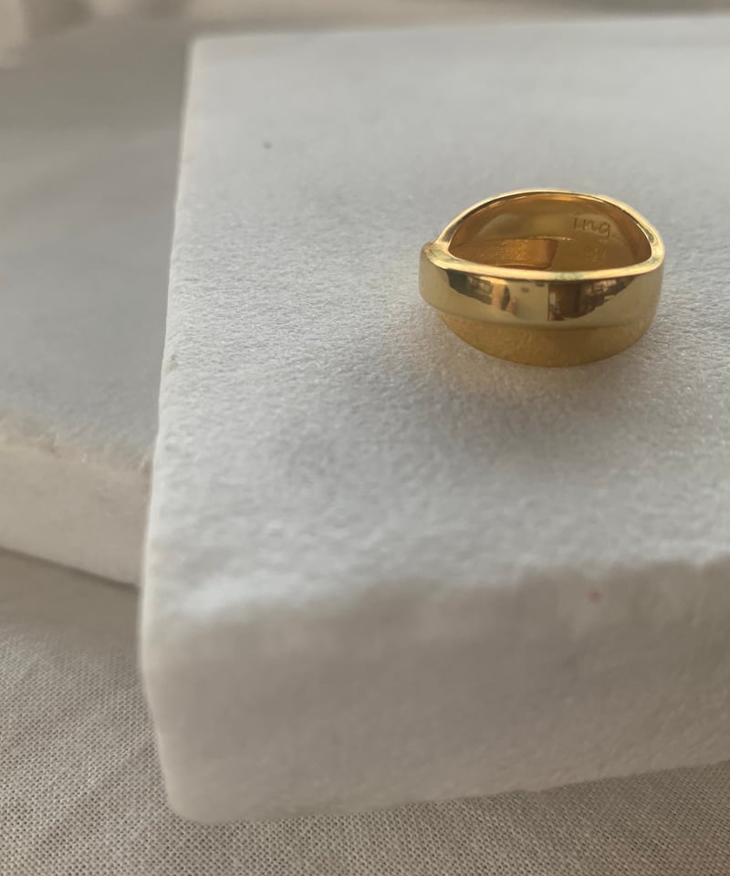 ing original⑤ silver925× K24gp cross ring | ing ing original⑤ silver925× K24gp cross ring | ing