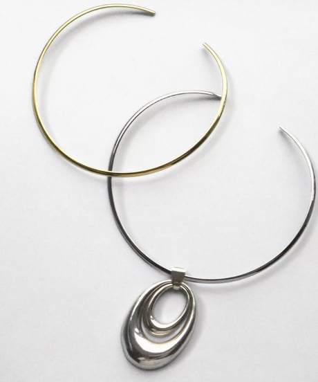 No.60073 silver or gold warp necklace