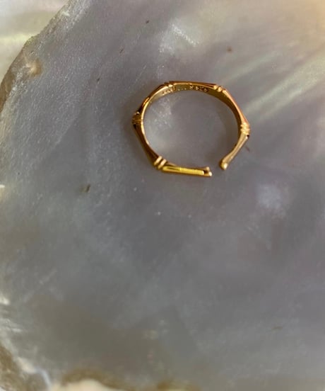 ing... original ② silver925×18kgp bamboo motif ring