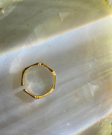 ing... original ② silver925×18kgp bamboo motif ring