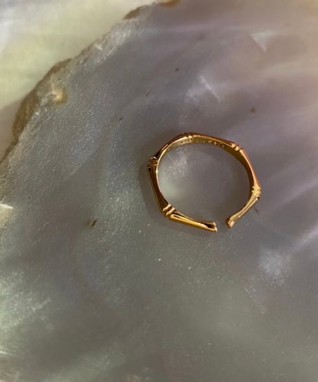 ing... original ② silver925×18kgp bamboo motif ring