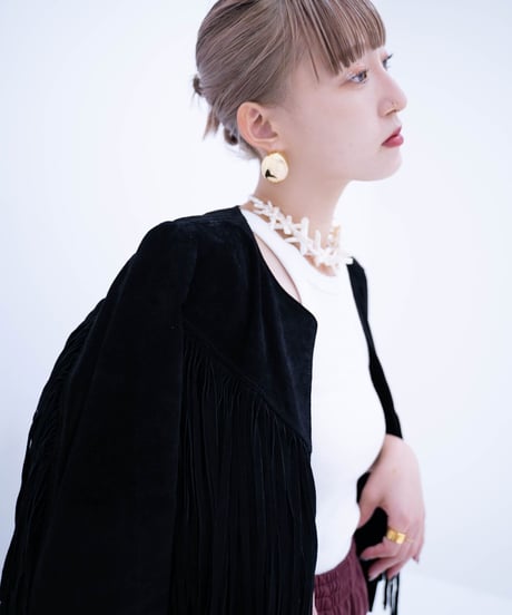 ing❹　nuance oval gold pierce / earring