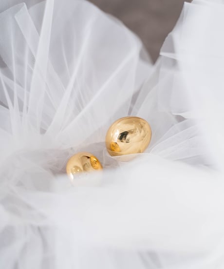 ing❹　nuance oval gold pierce / earring