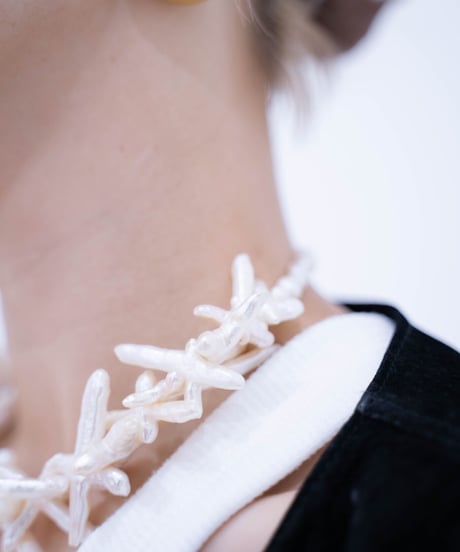 No.60058 316L cross waterpearl necklace