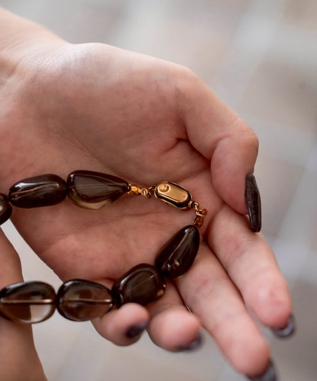 61082  smoky quartz necklace