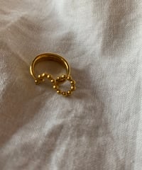 No.2 ing... silver925×K24gp ball chain earcuff