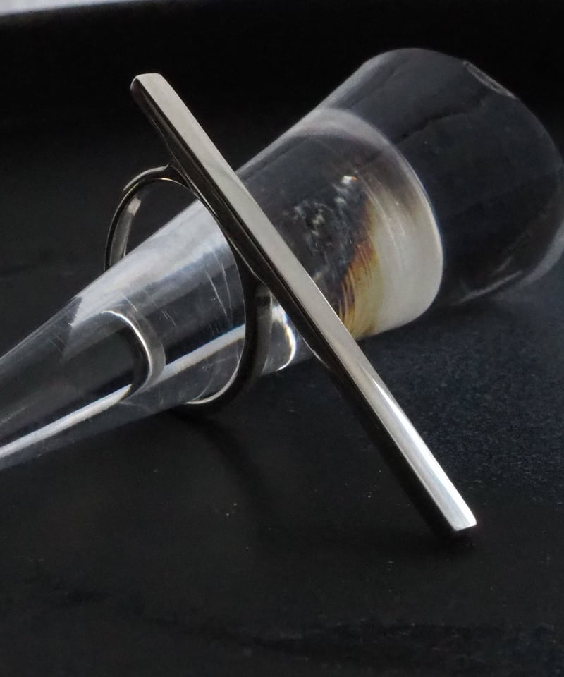 ing Ⅹ slim stic bar ring silver | ing