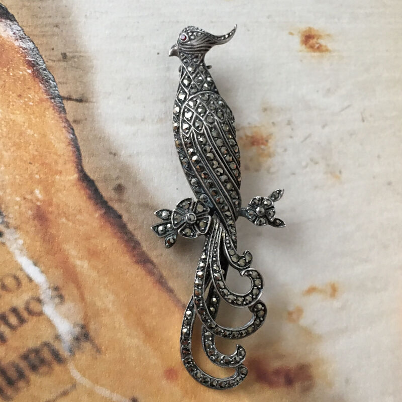 silver × marcasite/冠羽のある鳥(bird of paradise)のヴィン