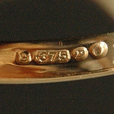 9ct gold シェルカメオのヴィンテージリング B/イギリス