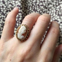 9ct gold シェルカメオのヴィンテージリング A/イギリス