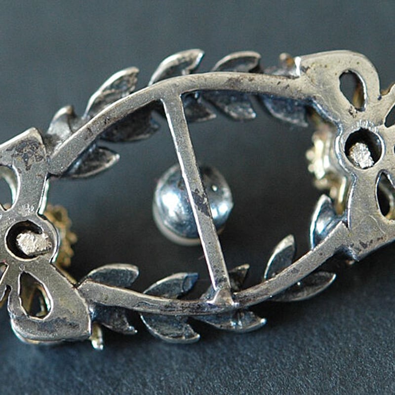 ガーネットとパールのヴィンテージバーブローチ/ドイツ