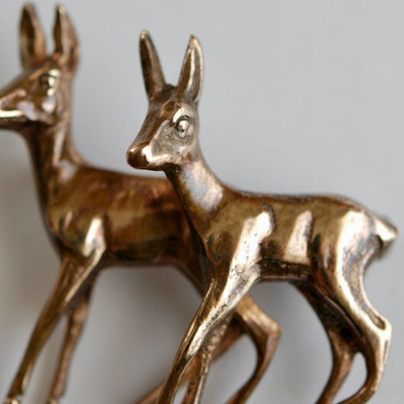 二頭の子鹿 ヴィンテージブローチ/フランス | 『スワロー商會