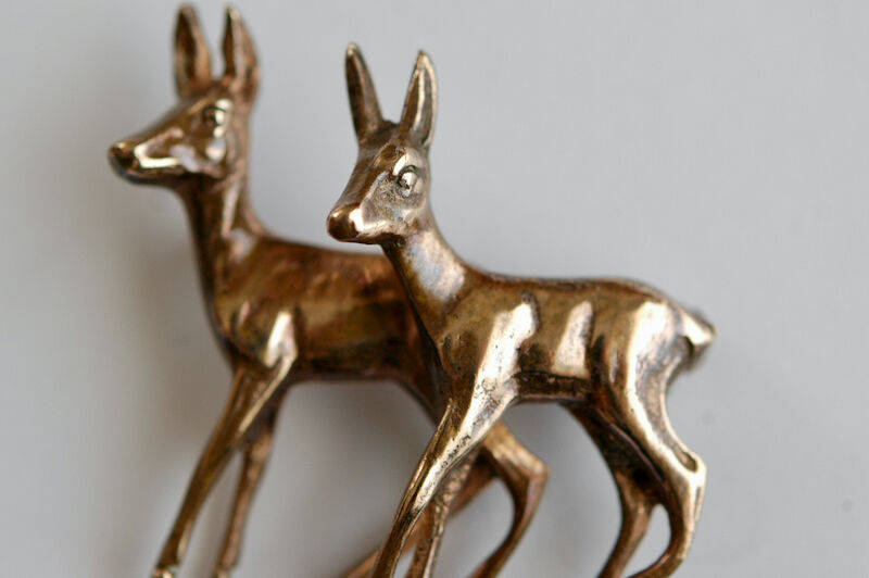 二頭の子鹿 ヴィンテージブローチ/フランス | 『スワロー商會