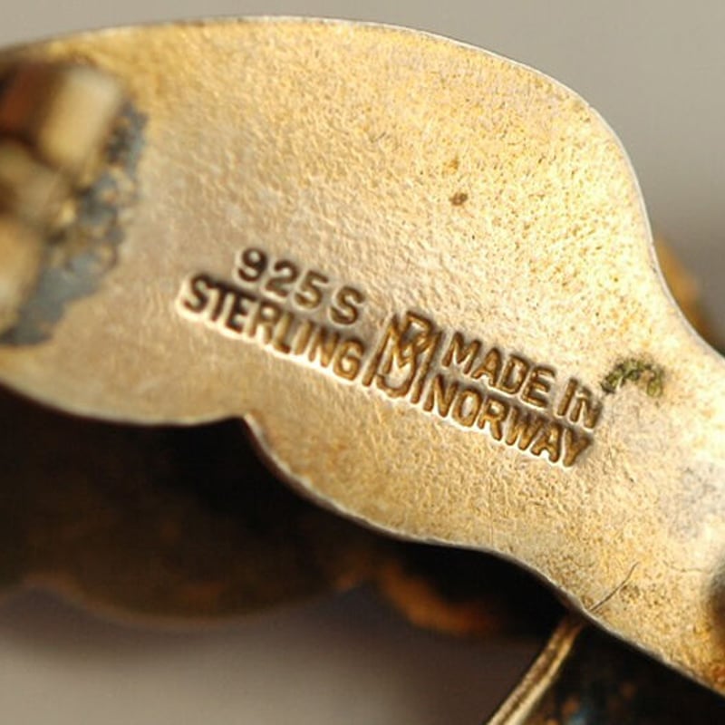 ノルウェー製 青い鳥(ツバメ)のヴィンテージブローチ/silver925