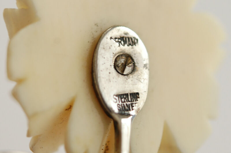 ドイツ製 silver × glass enamel オックスボーンの白薔薇