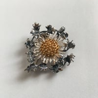 silver835 ドイツ製 ヴィンテージ/アザミのブローチ兼ペンダントトップ