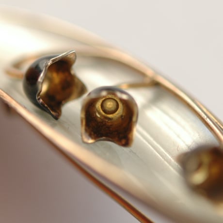 ノルウェー製 すずらんのヴィンテージブローチ/silver925×グラスエナメル