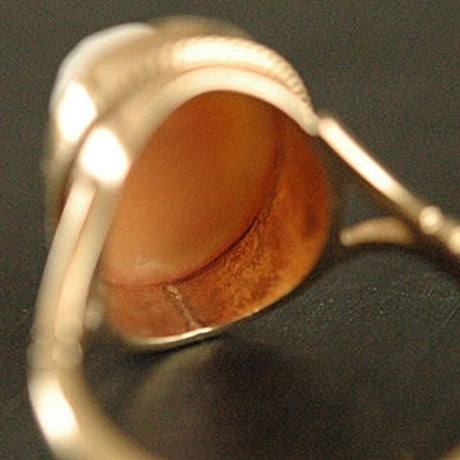 9ct gold シェルカメオのヴィンテージリング B/イギリス
