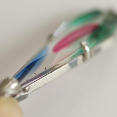 silver アイリスグラスのヴィンテージペンダント/ドイツ