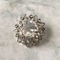 クリアーストーン 星のようなヴィンテージブローチ/イギリス