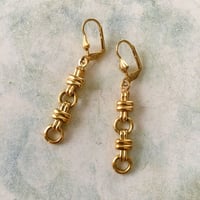 gold color チェーン/ヴィンテージピアス A /フランス