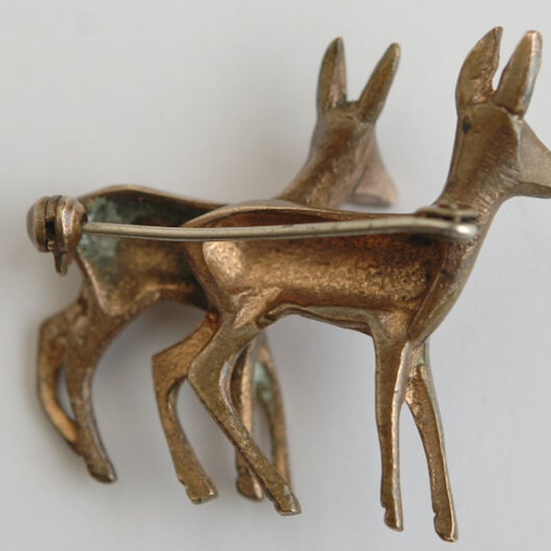 二頭の子鹿 ヴィンテージブローチ/フランス | 『スワロー商會