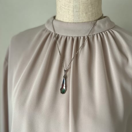 silver アイリスグラスのヴィンテージペンダント/ドイツ