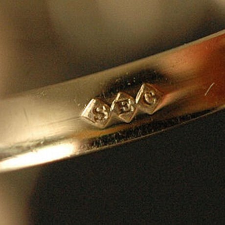 9ct gold シェルカメオのヴィンテージリング B/イギリス