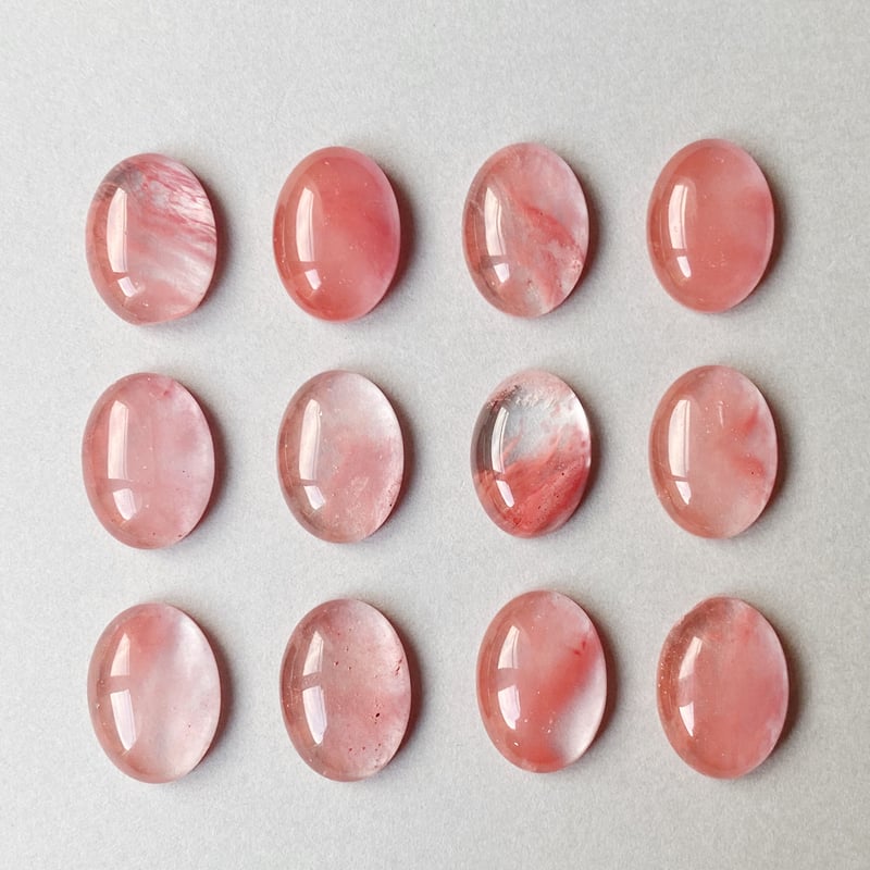 4個入り ガラスカボション ハンドメイドパーツ オーバル | Orange Parts