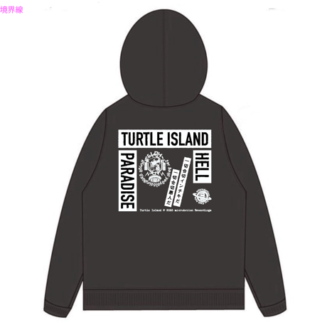 TURTLE ISLAND 地獄極楽 Hoodie BLK（刺繍）