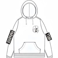 TURTLE ISLAND 地獄極楽 Hoodie WHT（刺繍）
