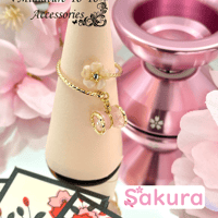 【指輪】 ミニチュアヨーヨーオープンリング 『Sakura』