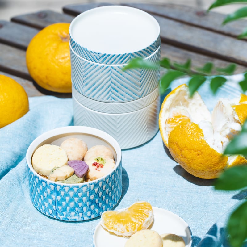 陶箱クッキー（鹿の子青）※夏限定色（販売終了） | HASAMI SWEETS STORE