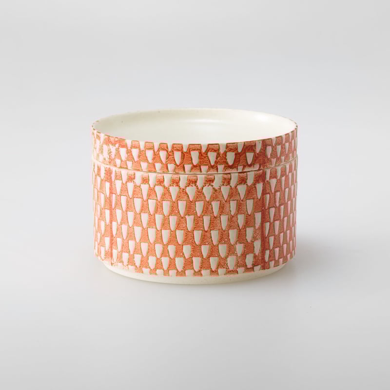 中国鈞窯　菓子噐　箱付き 陶箱クッキー（鹿の子赤）※春限定色（販売終了） | HASAMI