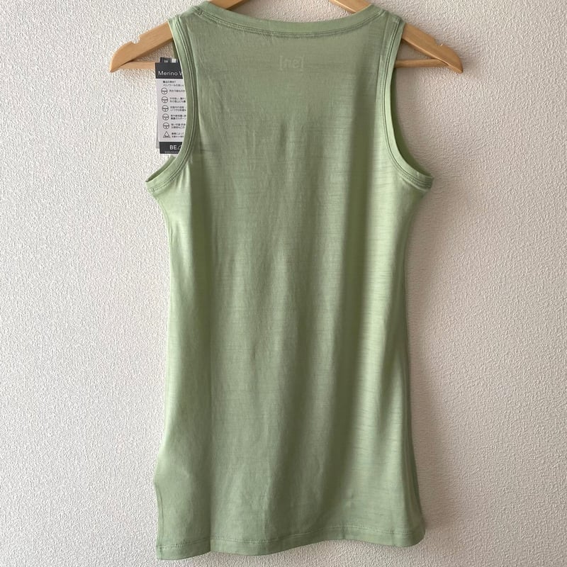 メリノウール ノースリーブタンクトップ L グレー メリノウール 日本製 ブラ紐隠しインナー M/L/LL タンクトップ