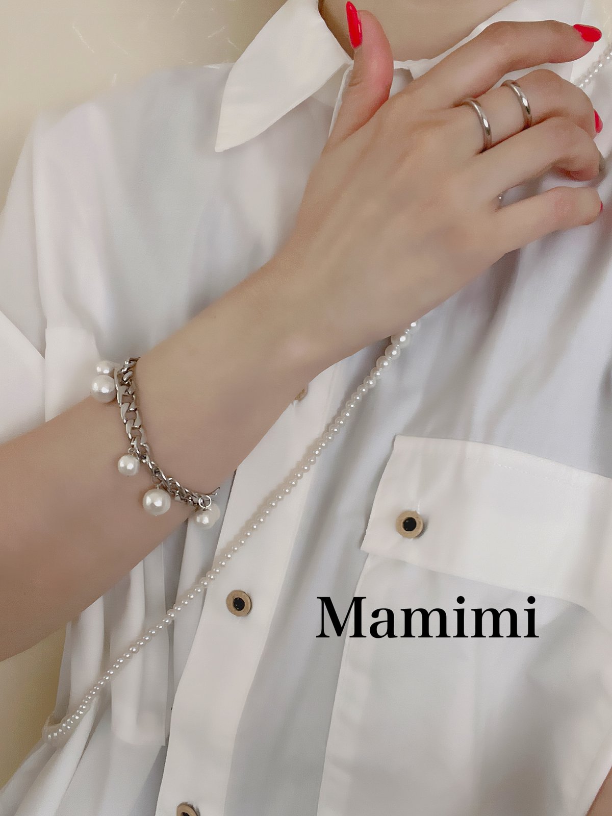 🩷pearl×chain 【2月末頃発送】 | Mamimi