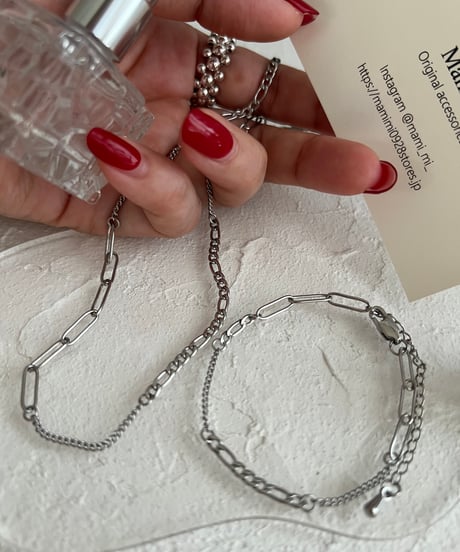 ❤️mix chain necklace/bracelet【7月末頃発送】