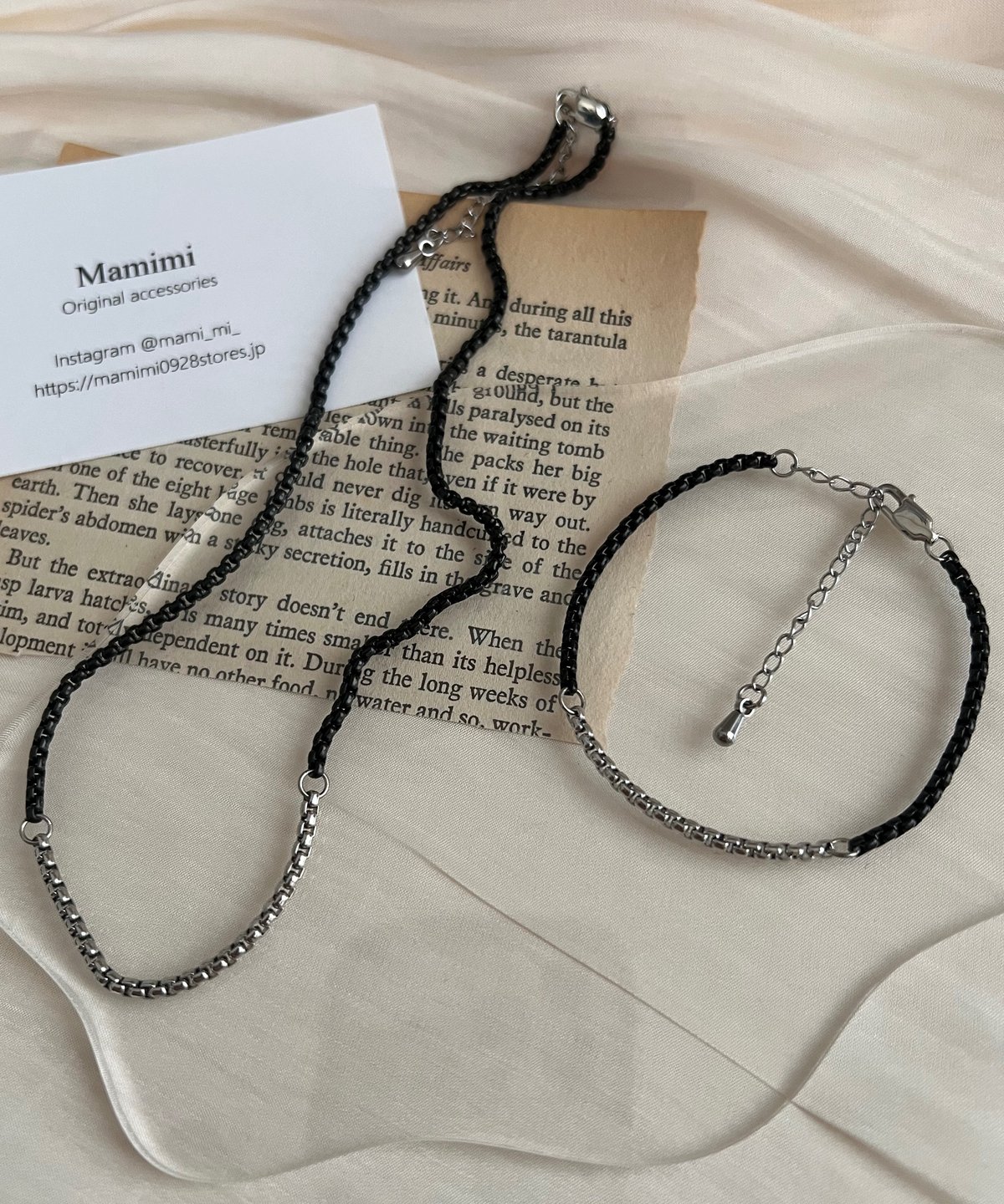 🤍 🟣7/31 21:00-再販/bi-color＋ choker/bracelet【8月末頃