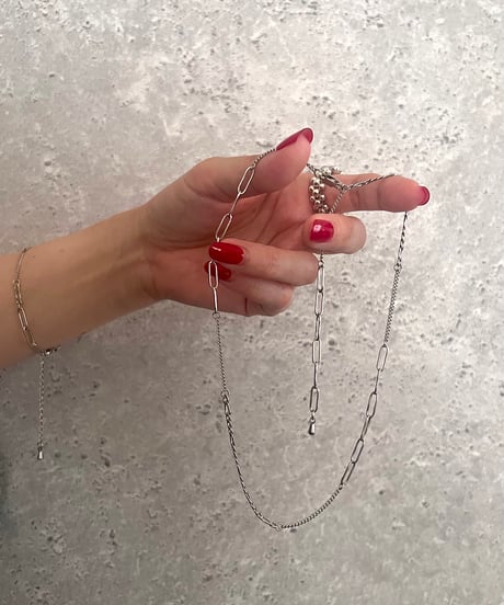 ❤️mix chain necklace/bracelet【7月末頃発送】